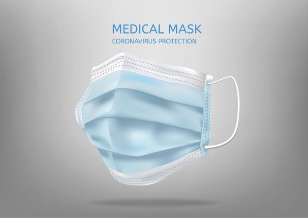 Download Realistic medical face mask. details 3d medical mask ...