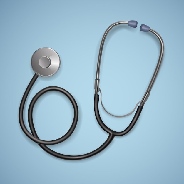 Premium Vector | Realistic medical stethoscope.