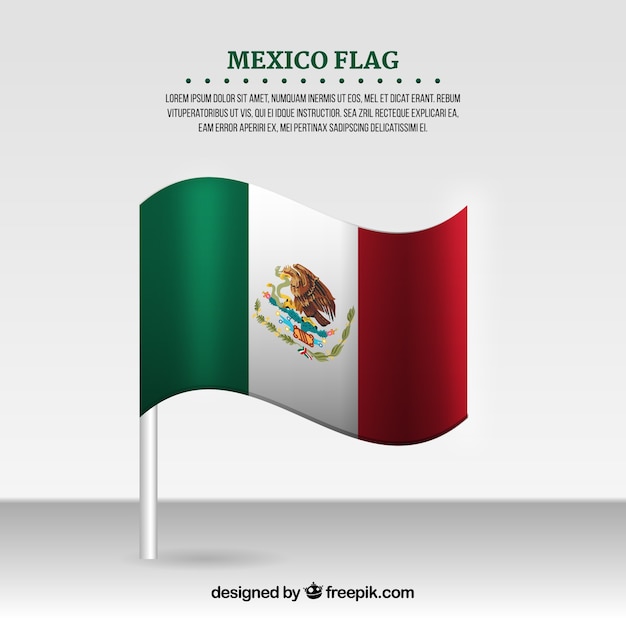 Download Realistic mexican flag background Vector | Free Download