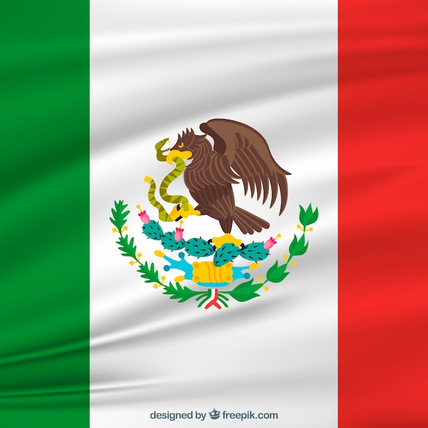 Download Realistic mexican flag background | Free Vector