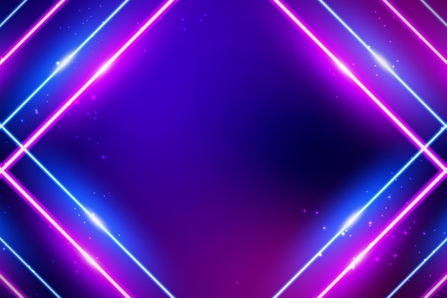 Free Vector | Realistic neon lights background