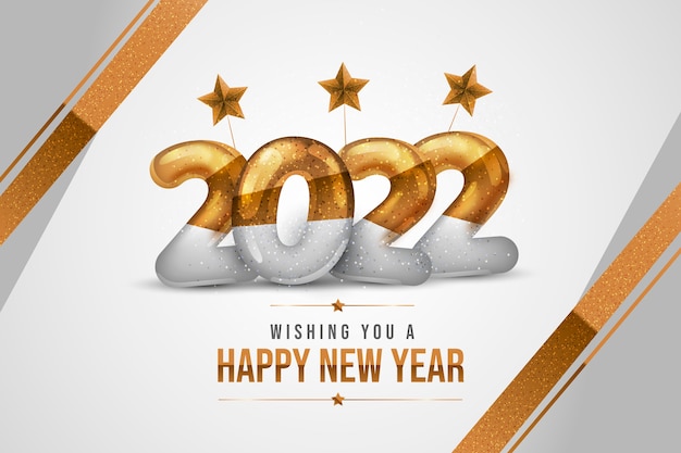 Realistic new year background Free Vector