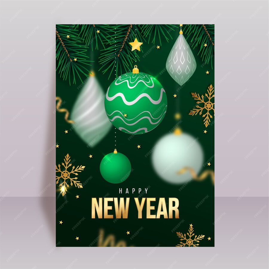 free-vector-realistic-new-year-greeting-card-template