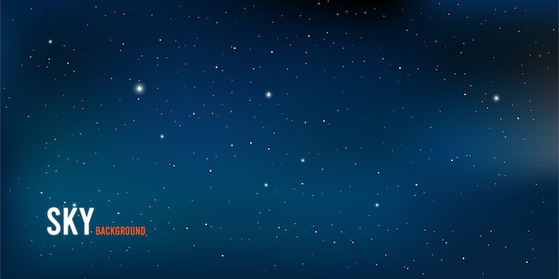リアルな夜空と星 宇宙のイラスト プレミアムベクター