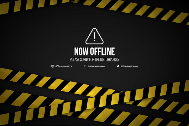 Download Free Download This Free Vector Realistic Offline Twitch Banner Use our free logo maker to create a logo and build your brand. Put your logo on business cards, promotional products, or your website for brand visibility.