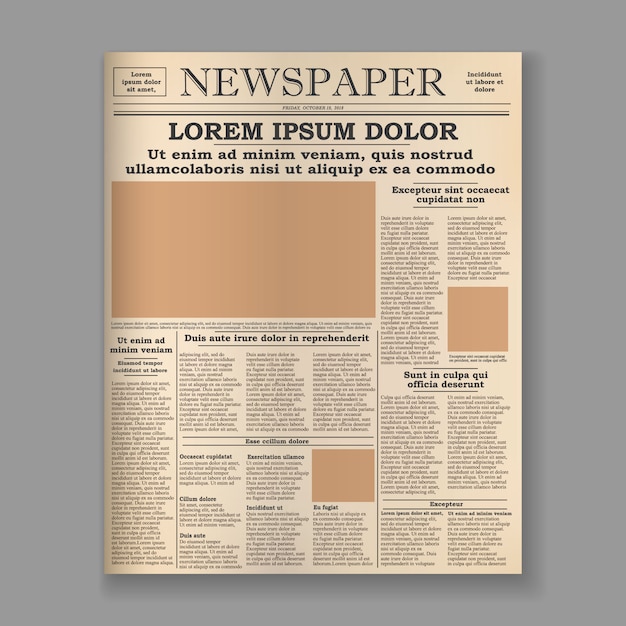 Old Newspaper Article Template from image.freepik.com
