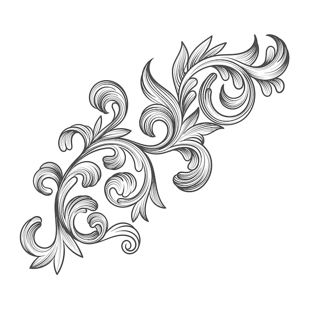 Download Free Vector | Realistic ornamental border in baroque style