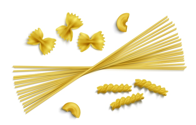 Premium Vector Realistic Pasta Illustration Set