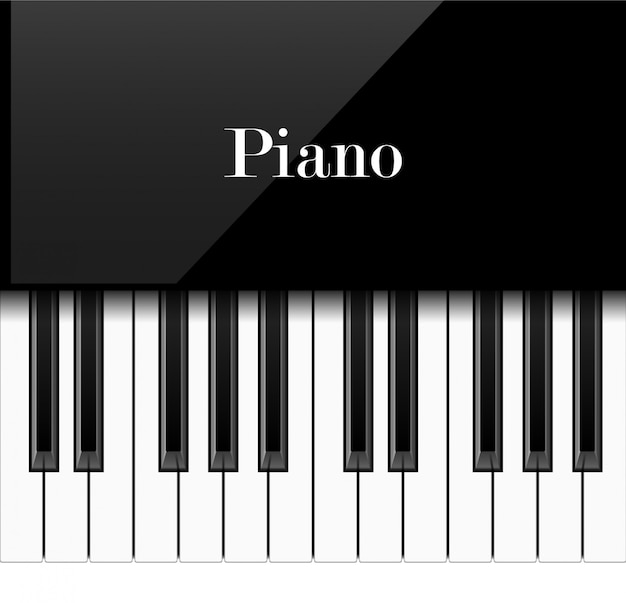 リアルなピアノの鍵盤 イラスト プレミアムベクター
