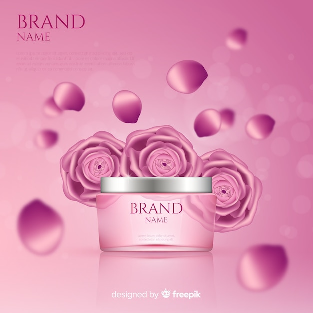 Download Free Realistic Pink Cosmetic Ad Poster Free Vector Use our free logo maker to create a logo and build your brand. Put your logo on business cards, promotional products, or your website for brand visibility.