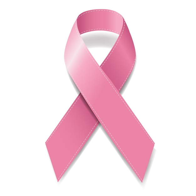 Premium Vector | Realistic pink ribbon symbol of breast cancer awareness