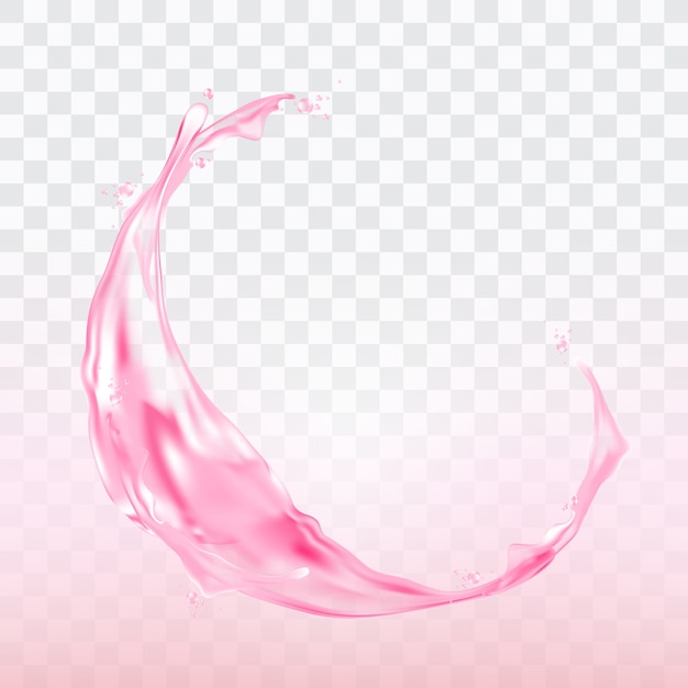 Premium Vector Realistic Pink Water Splash