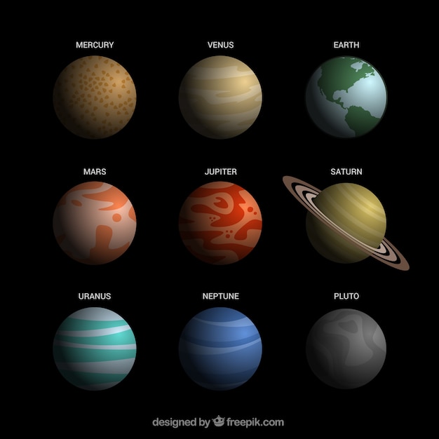 Free Vector Realistic of the solar system