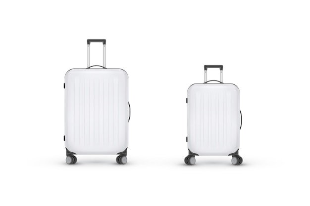 white plastic suitcase