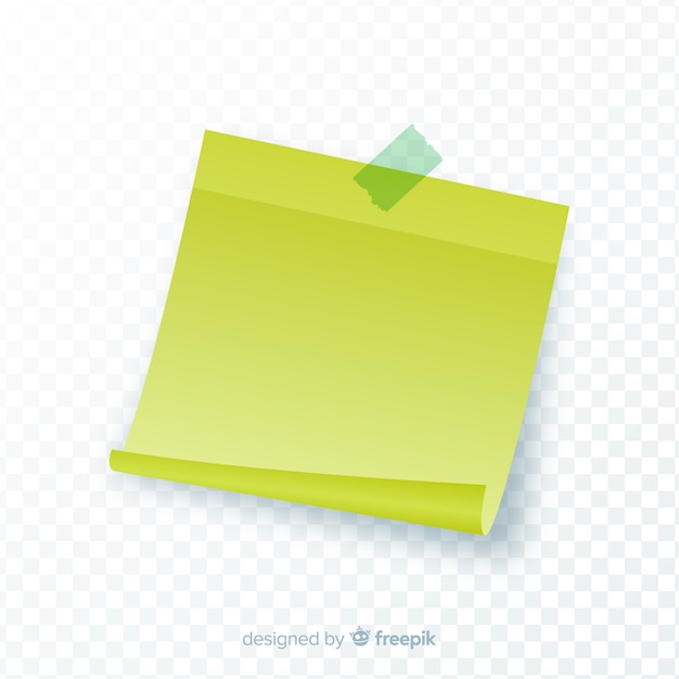 Free Vector | Realistic post note on transparent background