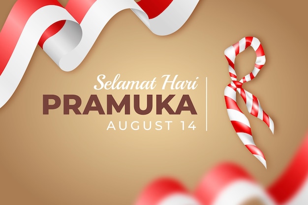 Free Vector | Realistic pramuka day illustration