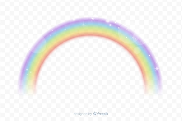 Premium Vector Realistic Rainbow With Transparent Background