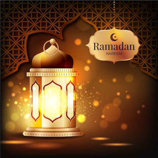 Download Free Vector | Realistic ramadan background concept