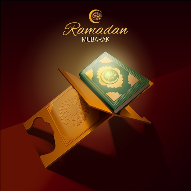 Realistic ramadan concept Free Vector