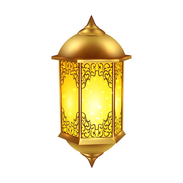 Realistic ramadan lamp Vector | Free Download