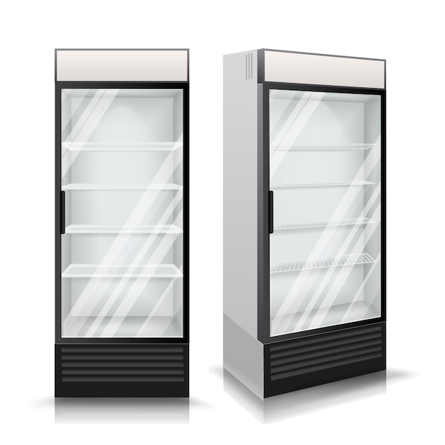 Download Premium Vector Realistic Refrigerator