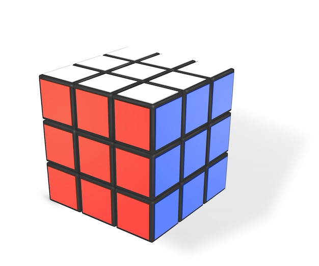 Download Realistic rubiks cube | Premium Vector