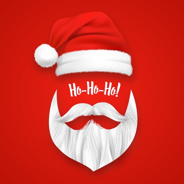 Download Free Vector | Realistic santa claus christmas mask