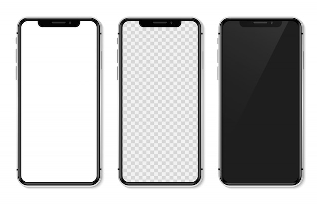 現実的なセットiphone Xイラスト プレミアムベクター