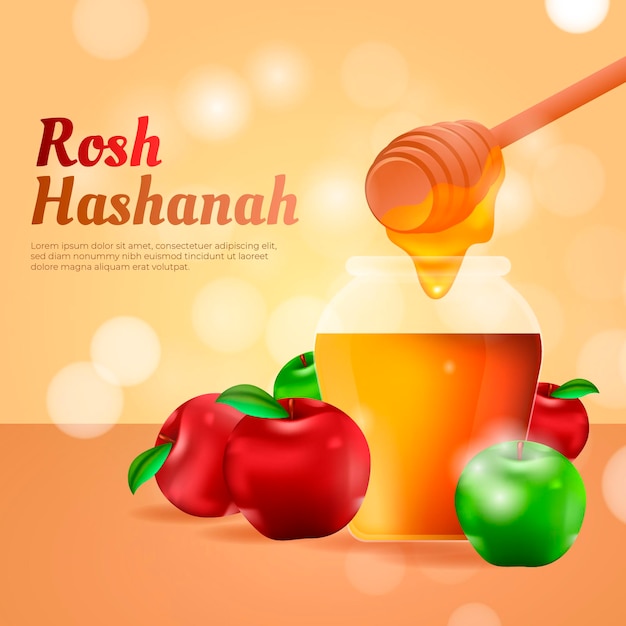 Realistic shana tova | Free Vector