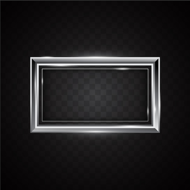 Free Vector Realistic silver frame