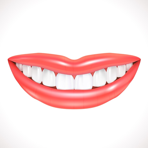 Free Vector Realistic smile isolated