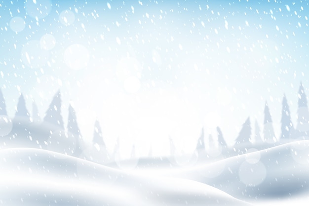 Free Vector | Realistic snowfall background