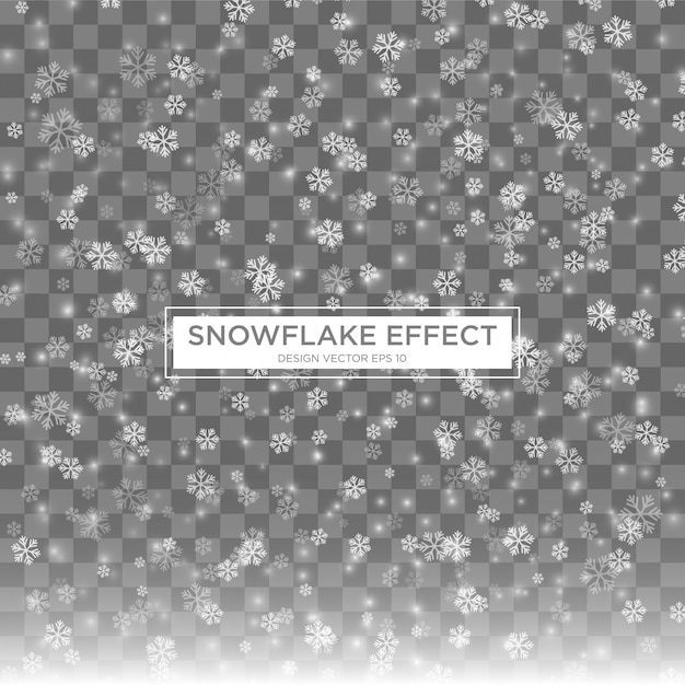 Premium Vector | Realistic snowflake effect template