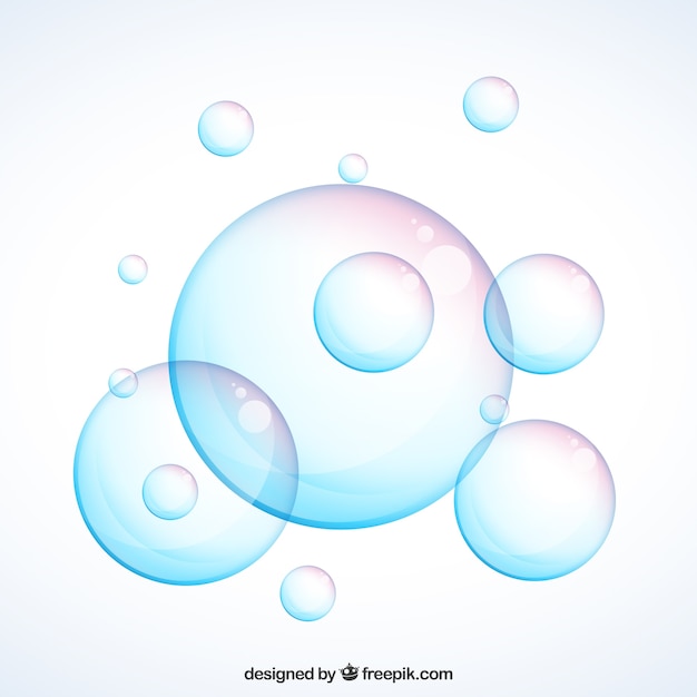 Realistic soap bubbles | Free Vector