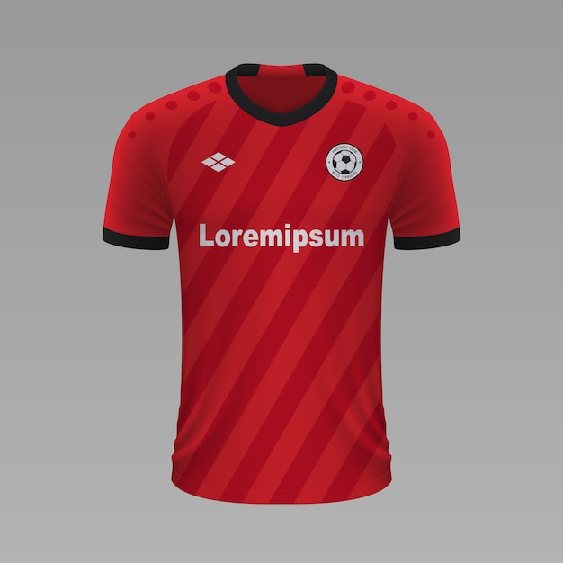 Premium Vector Realistic Soccer Shirt Bayer Leverkusen Jersey Template For Football Kit