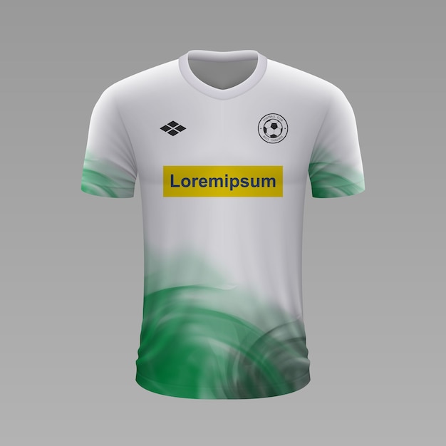 Premium Vector Realistic Soccer Shirt Borussia Monchengladbach Jersey Template For Football Kit