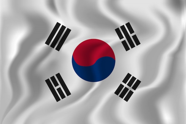 Download Realistic south korea flag background for decoration and ...