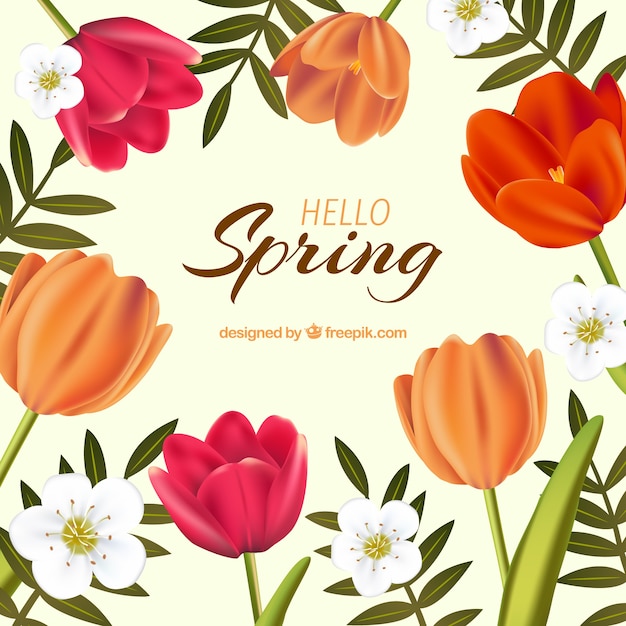 Realistic spring background