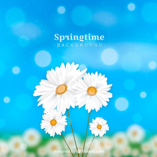 Realistic spring background