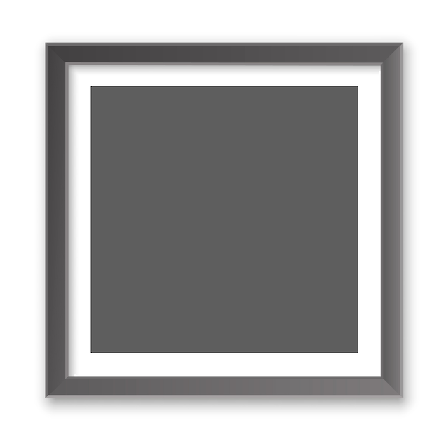 Download Realistic square empty picture frame. blank picture frame mockup | Premium Vector