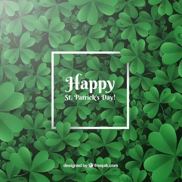 Realistic st. patrick's day background Free Vector Realistic st. patrick's day background Free Vector
