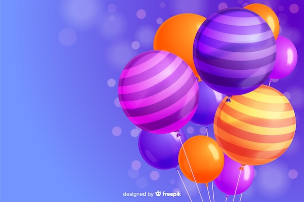Free Vector | Realistic style happy birthday background