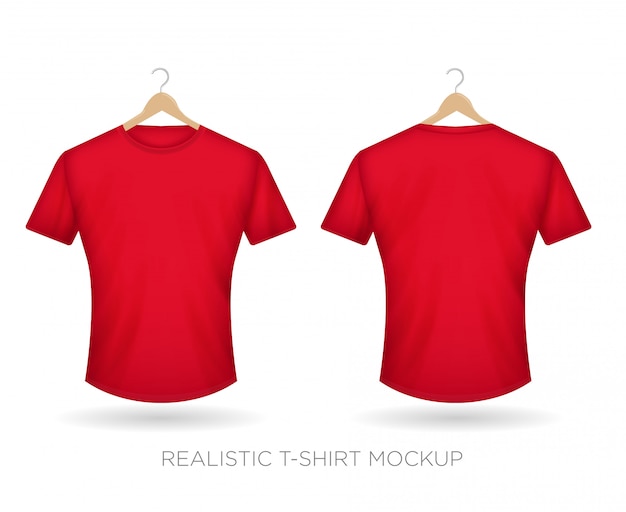 Realistic t-shirt red | Premium Vector