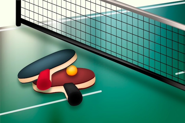 free-vector-realistic-table-tennis-background-theme