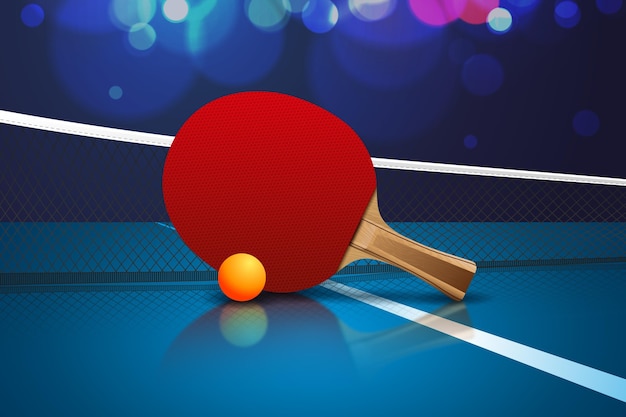 Free Vector Realistic Table Tennis Background