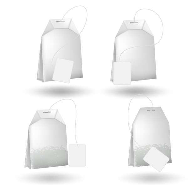 Download Realistic tea bag on white. | Premium Vector