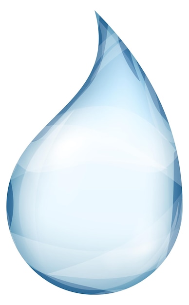 Premium Vector | Realistic teardrop. blue drop of water. transparent ...