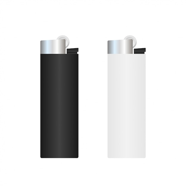 Download Realistic template blank white lighter | Premium Vector