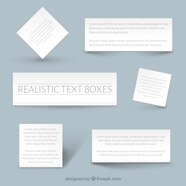 Free Vector Realistic Text Boxes Templates