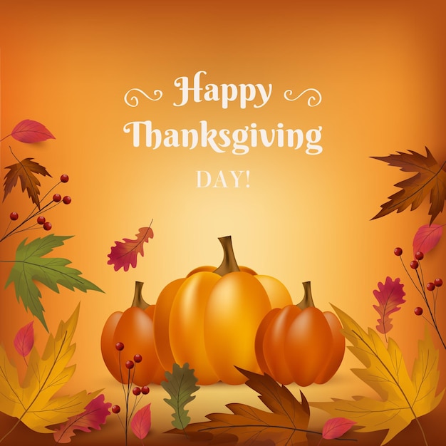 Free Vector | Realistic thanksgiving banner
